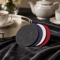Sous-verre en feutre personnalisé, rond ou carré, antidérapant, pour tasses à café, thé et boissons, à utiliser sur la table