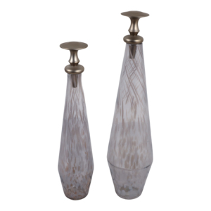 Vaso Alto in Vetro con Tappo in Metallo, Decorazione Moderna per Soggiorno, Camera da Letto, Ufficio, Elegante Elemento d'Arredo - Product Image 5