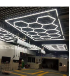 Lumière LED hexagonale en nid d'abeille 672W 14 LED 6500K pour atelier, garage, auto-esthétique et detailing automobile