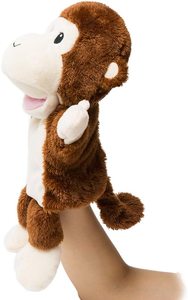 Marioneta <span class=keywords><strong>de</strong></span> mano <span class=keywords><strong>de</strong></span> mono supersuave, juguete interactivo <span class=keywords><strong>de</strong></span> peluche para jugar para niños, bolsa ODM personalizable incluida - Product Image 4