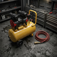 Compresseur d'air industriel silencieux électrique sans huile de 50 litres avec pompe de 3 CV