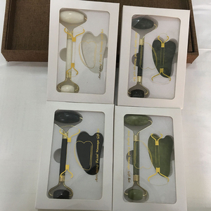 Groothandel Gezichts Jade Roller en Guasha Set, Huidverzorging, Groen, Wit, Zwart - Product Image 5