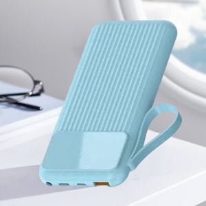 Batterie externe universelle portable à charge rapide avec 4 câbles intégrés, 10000 mAh, chargeur mobile d'extérieur, prix d'usine - Product Image 1