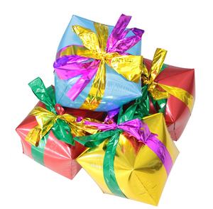 صندوق هدايا عالي الجودة على شكل بالونات فويل لعيد ميلاد سعيد لتزيين الحفلات بالونات ذاتية النفخ - Product Image 2