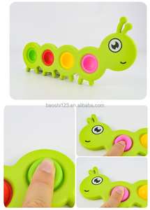 Jouet anti-stress en silicone <span class=keywords><strong>Pop</strong></span> Caterpillar pour enfants, jeu de pression à bulles pour les doigts, puzzle éducatif de bureau - Product Image 4