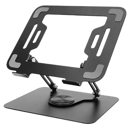 New Universal 360 Rotating Foldable Adjustable Carbon Steel Laptop Computer Stand 10KG Capacity Stable for 10''-17'' Devices