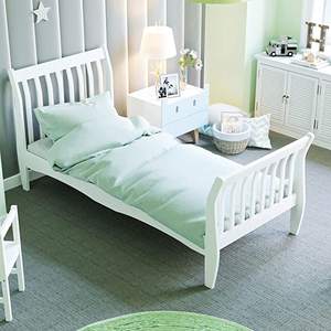 <span class=keywords><strong>Lit</strong></span> de traîneau simple 3 pieds Enfants <span class=keywords><strong>Junior</strong></span> Cadre en bois de pin massif <span class=keywords><strong>Blanc</strong></span> - Product Image 3