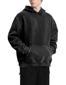 Quá Khổ hoodie Áo nỉ cho nam giới các cặp vợ chồng nặng Hoodies Áo thun cổ điển rửa axit Áo Hoodie mùa thu 2025 - Product Image 3