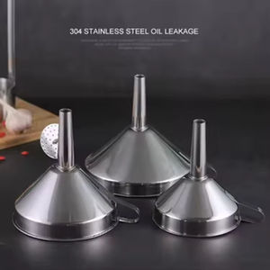 อุปกรณ์ครัวพกพา สแตนเลส พร้อมด้ามจับโลหะ SS18/0 กรวยขนาดใหญ่พร้อมที่กรองแบบถอดได้ อุปกรณ์เสริมในครัว - Product Image 6