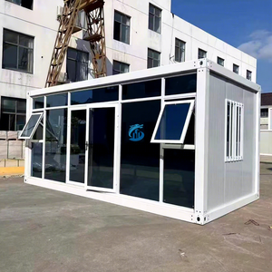 Maison conteneur en verre préfabriquée modulaire de 20 pieds, portable et mobile, pour bar, bureau à domicile, <span class=keywords><strong>café</strong></span>, cabine ou mini-maison - Product Image 3