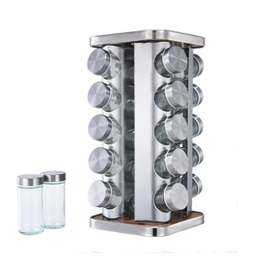 Factory Price 16 Bottle Spice Rack 5-tier Kitchen Masala Box Rotating Spice Rack
