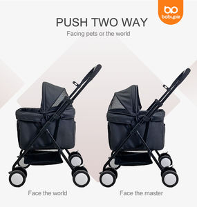 Commercio all'ingrosso a buon mercato carrello da viaggio a 4 ruote carrello da viaggio di lusso medio per bambini walker trasportini passeggino per <span class=keywords><strong>cani</strong></span> e gatti - Product Image 3