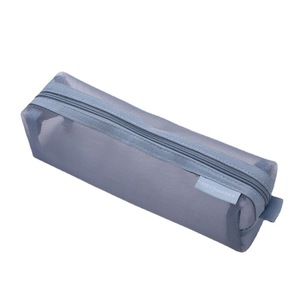Mesh Fabric Pencil <b>Bag</b> Large Zipper Closure Transparent <b>School</b> Office Use - Product Image 5