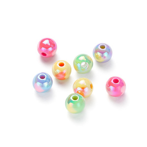 Acrylic Round <b>Beads</b> 14mm Colored With Hole For Bracelet Making DIY Jewelry Crafting Material - Product Image 1