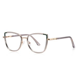 Monturas de anteojos de gafas TR90 de grosor cuadrado <span class=keywords><strong>Retro</strong></span> con monturas de gafas ópticas de templo de Metal para GRIL para mujer - Product Image 4