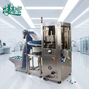 Système d'inspection automatique haute vitesse 360° des bouchons, protection IP55, précision 0,01 mm, alimentation par disque en verre, détection visuelle pour bouteilles - Product Image 1
