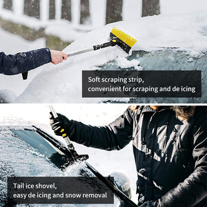 Brosse à neige extensible avec grattoir à glace, long manche en aluminium pour <span class=keywords><strong>pare</strong></span>-<span class=keywords><strong>brise</strong></span> de voiture, éliminateur de givre large - Product Image 3
