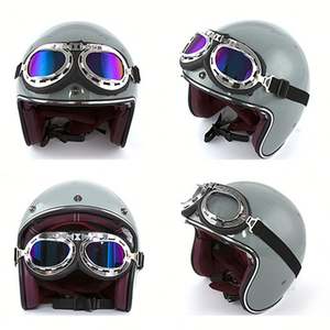 Lunettes de soleil rétro de haute qualité pour moto, style steampunk, pour homme et femme, vente en gros - Product Image 3