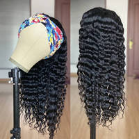 10A ali Grace Perruques Bandeau Cheveux Humains Brésiliens Véritables Longs 24 Pouces Naturels Jerry Bouclés 180 Densité Du Vendeur Chinois