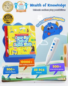 Livre audio interactif : Stylo parlant éducatif, jouets sensoriels pour l'autisme, plus de 500 activités d'apprentissage, livres illustrés en anglais pour tout-<span class=keywords><strong>petits</strong></span> garçons et filles - Product Image 6
