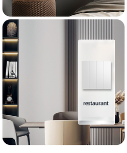 Bán hàng trực tiếp thiết kế hiện đại 4 gang vật liệu nhựa ánh sáng Tường chuyển đổi ổ cắm phổ điện ổ cắm điện bền tường chuyển đổi - Product Image 6