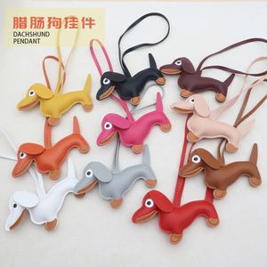 Latest Hot Selling Dachshund Keychain - Cute Sausage Dog Pendant with Rope & PU Leather, Handmade Bag Charm for Pet Lovers - Product Image 2