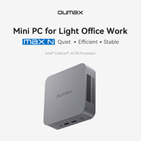 Mini PC OUMax N95 N100 J4125 2025, Intel Gemini Lake Quad Core, SSD, Windows 11, DDR4, PCIe, para Uso Empresarial