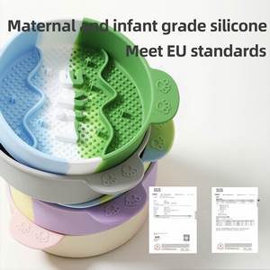 Bol à alimentation lente pour animaux de compagnie, conçu pour les chiens de petite et moyenne taille, évite l'étouffement et le renversement, fabriqué en silicone - Product Image 4