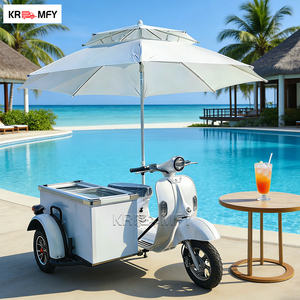 Tricycle à crème glacée portable pour les friandises glacées, sucettes glacées italiennes, chariot à pousser à la main - Product Image 4