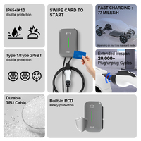 Nuevo Cargador de Pared para Vehículos Eléctricos Byd Tipo 2 de 32A, Compatible con OCPP 1.6, Control Inteligente por Aplicación, Resistente al Agua IP65, 7kW