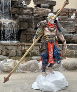 Phim hoạt hình huyền thoại đen tượng Wukong vẽ tay nhựa trang trí sân vườn ngoài trời khỉ Vua sân cỏ thiết kế không thấm nước - Product Image 2