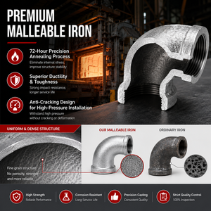 Codo Calle 90 Grados Hierro Maleable Galvanizado Rosca Macho Hembra GI Contra Incendios - Product Image 5