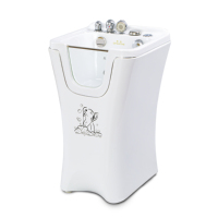 Système d'eau chauffée pour animaux de compagnie Dpbathe pour une thérapie par microbulles, douche à microbulles