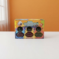 Bonbons en forme d'yeux et de lèvres Little Monsters, forme amusante et effrayante, bonbons durs multicolores au goût sucré, emballage en boîte pour fête d'enfants