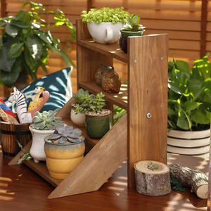 Vente en gros de fournitures de jardinage en plein air, arrangement de base d'exposition, support design de pot de fleur en <span class=keywords><strong>bois</strong></span>, étagère pour fleurs - Product Image 4