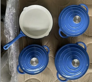 Meilleures ventes : Ensemble de 4 ustensiles de cuisine <span class=keywords><strong>en</strong></span> <span class=keywords><strong>fonte</strong></span> <span class=keywords><strong>émaillée</strong></span> antiadhésifs, fabrication chinoise, pour la maison et les réceptions - Product Image 5