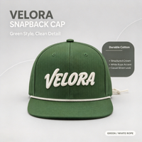 Casquette décontractée d'extérieur classique à visière plate, style snapback, en velours, avec broderie 3D en relief et accent en corde de coton, réglable