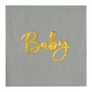 Baby Print Paper Napkins 250mm Square Embossed For Birthday Parties - Product Image 5