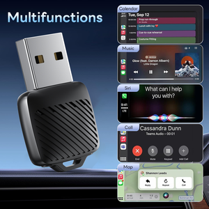 Hộp <span class=keywords><strong>mini</strong></span> thông minh 2 trong 1 không dây di động Carplay Dongle Bộ chuyển đổi tự động <span class=keywords><strong>Android</strong></span> plug-and-play có dây bảo hành 1 năm - Product Image 4