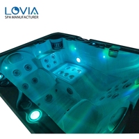 LOVIA Jacuzzi autoportant le plus vendu, certifié ROHS, spa extérieur écoénergétique pour 3 personnes