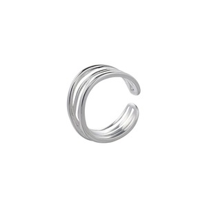 Anello Apribile Multistrato in Argento Sterling S925 Silver Rhyme, Forma Geometrica, Linee Creative Irregolari, Elettroplaccato, Moda - Product Image 2