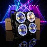Projecteurs de Scène Professionnels 200W LED 4 Yeux Blinder RGB Anneau DMX512 Blanc Chaud Haute IRC 90 Éclairage Public DJ Mariage Fête Spectacle
