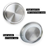 Couvercles de bocaux Mason en acier inoxydable de 70mm 86mm Couvercles de mise en conserve hermétiques avec joint en silicone Bouchons métalliques réutilisables pour la conservation des aliments