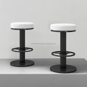 <span class=keywords><strong>Tabouret</strong></span> <span class=keywords><strong>de</strong></span> <span class=keywords><strong>bar</strong></span> pivotant sans dossier en velours, réglable en hauteur, pour la maison, la cuisine, le comptoir, l'hôtel - Product Image 4