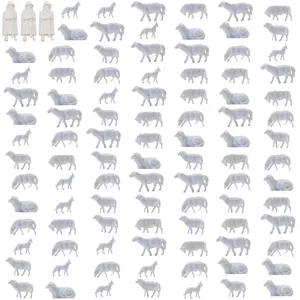 Modelo AN8703B, Figuras de Animales, Escala 1:87, Animales de Granja Blancos sin Pintar, Oveja, <span class=keywords><strong>Perro</strong></span> <span class=keywords><strong>Collie</strong></span>, <span class=keywords><strong>Pastor</strong></span>, Escala HO - Product Image 1