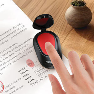 แผ่นหมึกลายนิ้วมือที่สามารถล้างได้แบบพกพาสีดำและสีขาวขนาดเล็กแผ่นหมึกพิมพ์ลายนิ้วมือ ABS สำหรับการลงคะแนน - Product Image 2