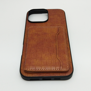 Funda para <span class=keywords><strong>iPhone</strong></span> con Ranuras para Tarjetas, Diseño de Piel de Cocodrilo, Función de Soporte, Disponible para Varios Modelos - Product Image 3