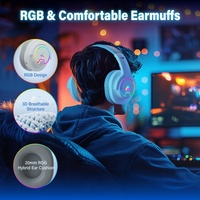 Casque de jeu sans fil 2.4G pour Nintendo Switch,PS4,TV,PS4 Slim et PC, basses profondes et oreillettes rotatives en métal