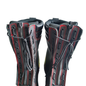 Stivali Antincendio in Pelle Ignifuga Ayonsafety con Strisce Riflettenti, Design Flessibile e Durevole con Lacci per Soccorso Forestale - Product Image 3