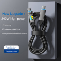 Câble tressé en nylon avec affichage numérique à charge rapide, transfert de données 480 Mbps, 1 mètre pour iPhone 15-17/Ordinateur portable/Ordinateur IOS